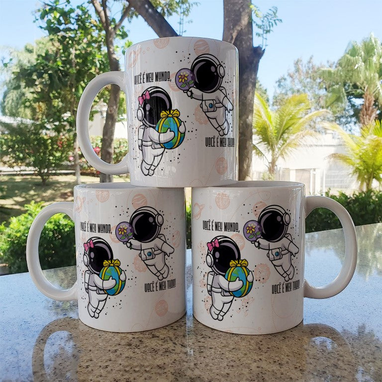 Valentine’s Day Astronaut Couple Mug Sublimation | Space Love Design for Couples