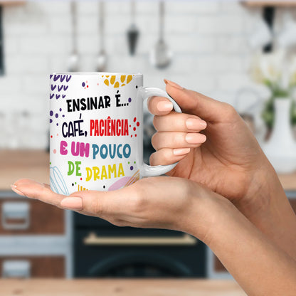 Funny Portuguese Teacher Quote Mug Sublimation PNG Bundle | Colorful Teacher Appreciation Mug Wrap PNG