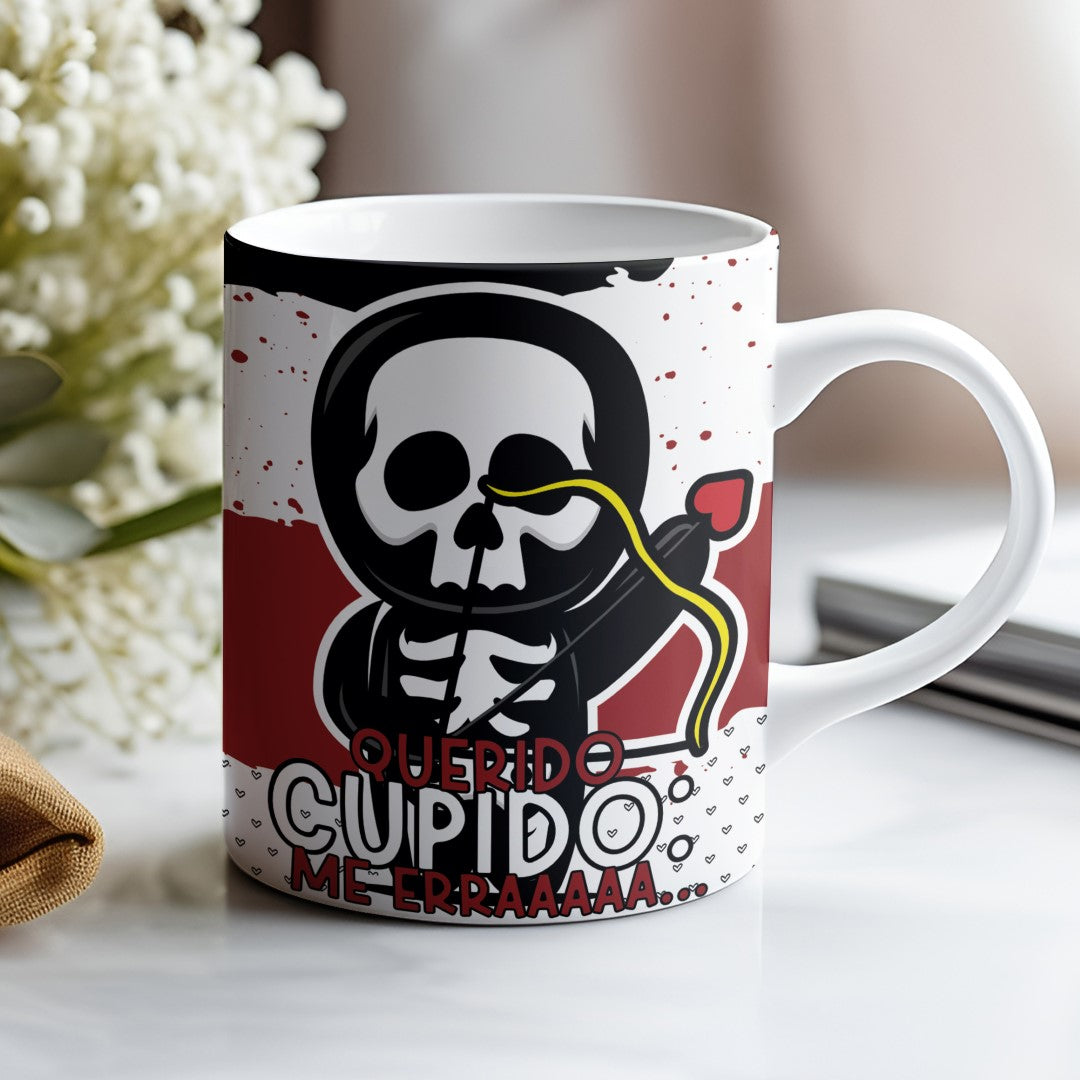 Valentine’s Day Love Skull Mug Sublimation | Romantic Skull Design