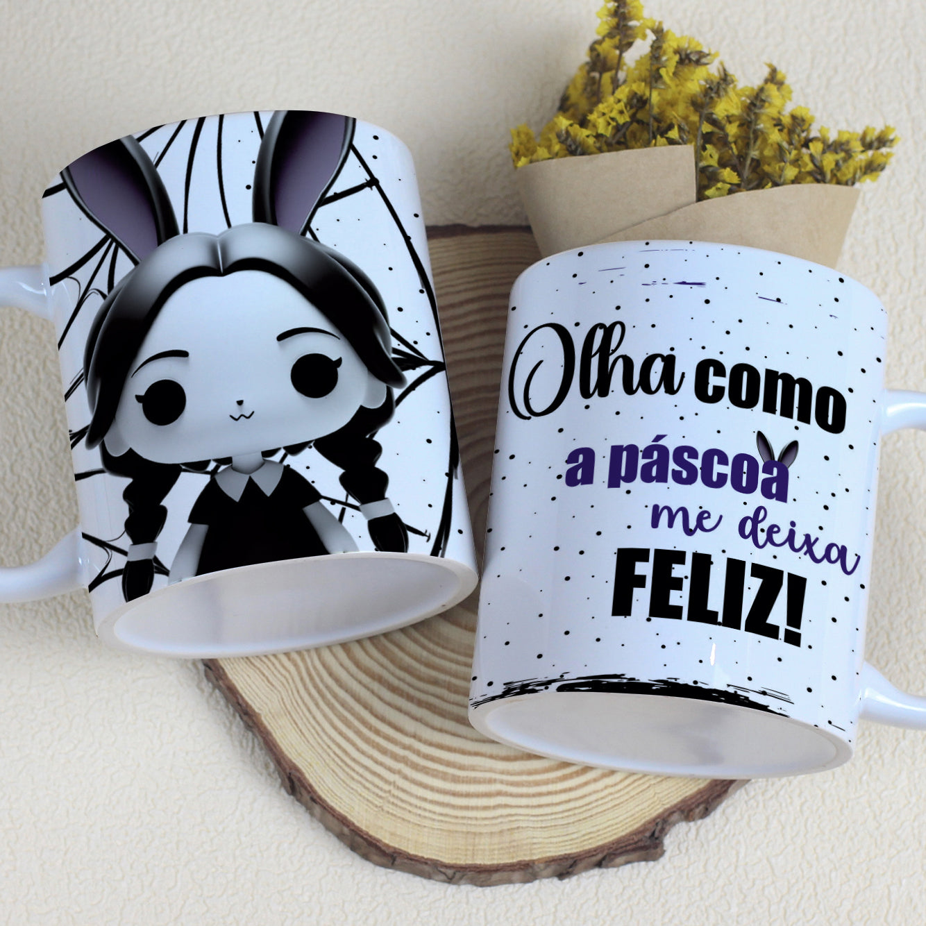 Wandinha Easter Mug Sublimation Bundle | Cute Gothic Easter Designs
