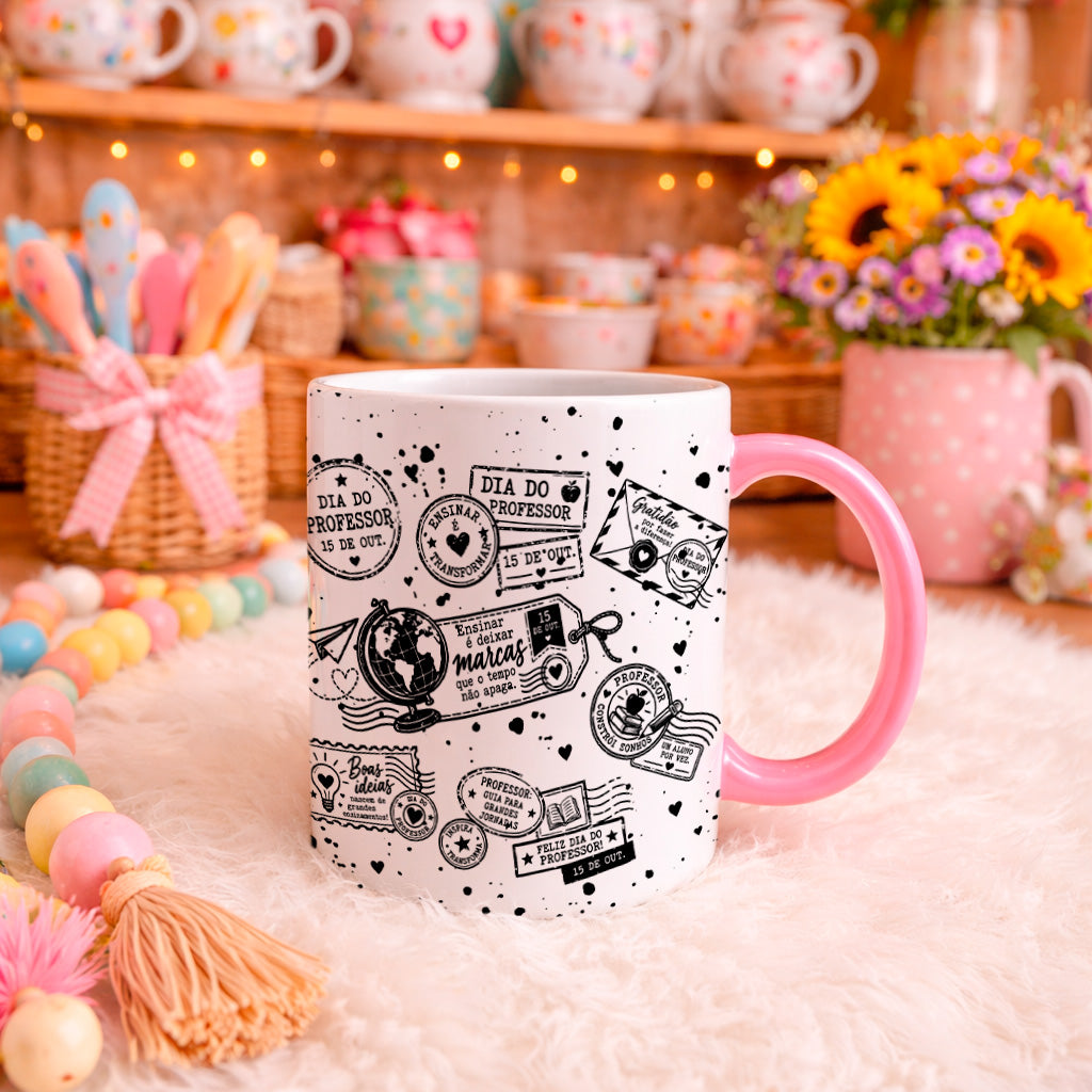 Portuguese Teacher Mug Sublimation Designs PNG Bundle | Teacher Appreciation Mug Wrap PNG 11oz 15oz