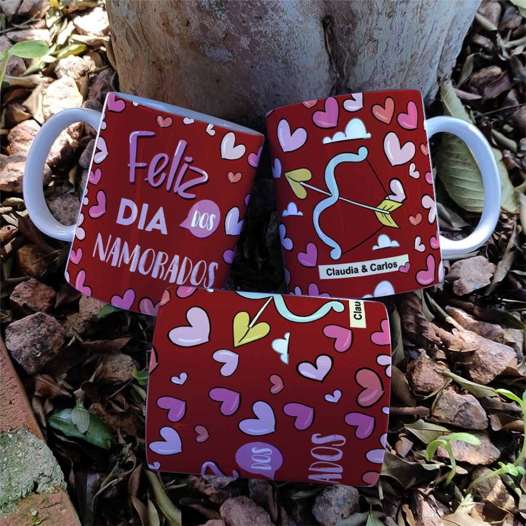 Happy Valentine’s Day Mug Sublimation | Editable Names Love Design