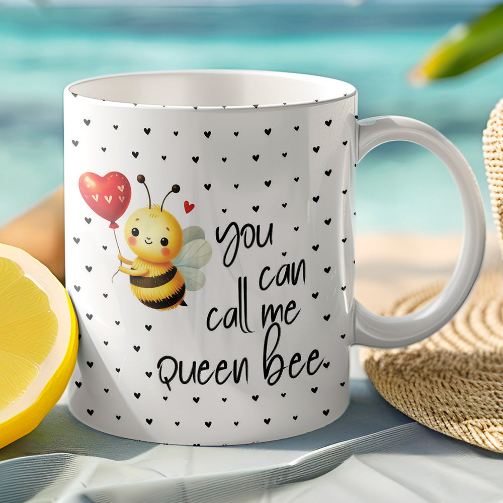 Bee Mine Valentine Mug PNG | Cute Bee Love Quote Design for Sublimation