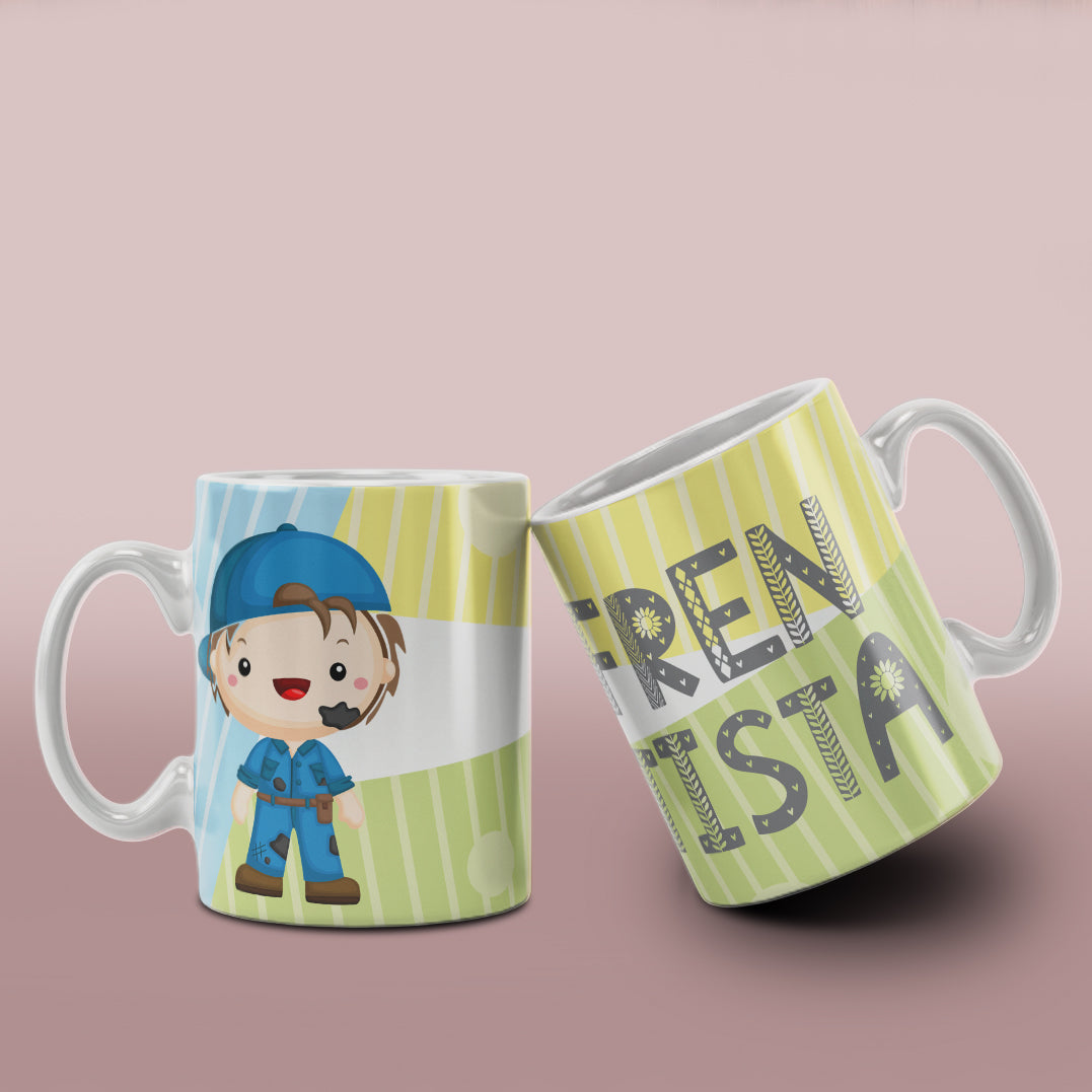 Cute Professions Mug Sublimation PNG Bundle | Chibi Careers Coffee Cup Wrap