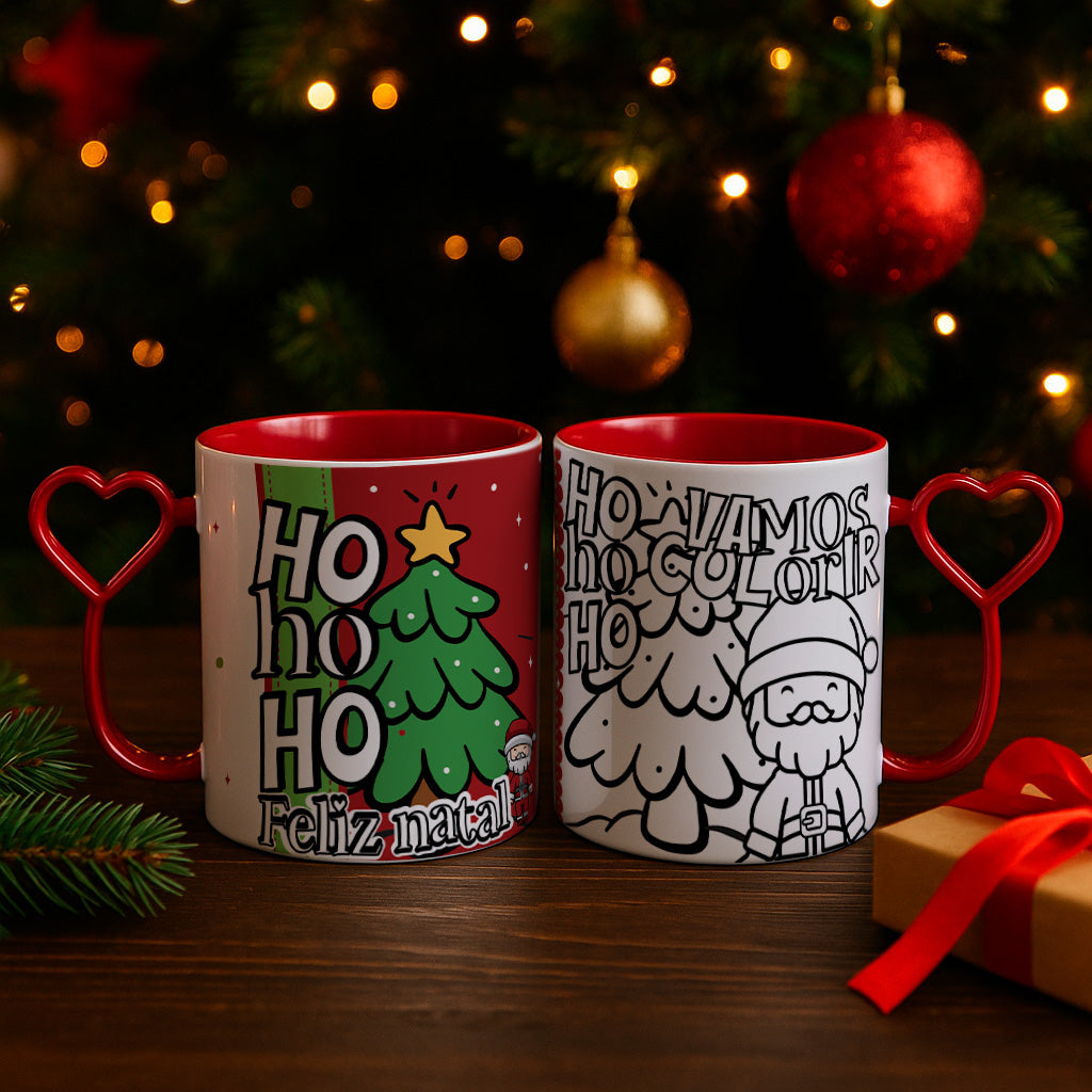 Interactive Kids Christmas Gift | Personalized Name Coloring Mug PNG
