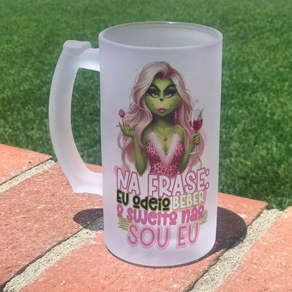 Funny Glam Green Witch Beer Mug Sublimation Designs PNG | Sarcastic Christmas Wine Beer Stein Wrap Bundle