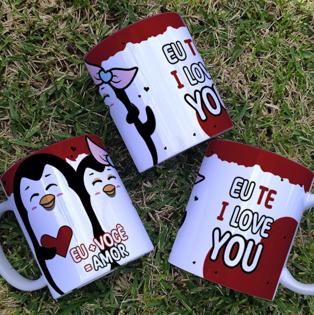 Valentine’s Day Penguin Love Mug Sublimation | Cute Love Quotes Design