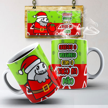 Funny Christmas Flork Mug Sublimation PNG Bundle | Meme Holiday Mug Wrap Template