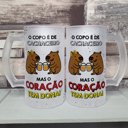 Art Capybara Beer Mug Sublimation Design | Creative Chopp Capybara Art