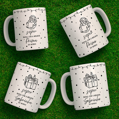 Family Christmas Mug Sublimation Bundle | Aunt Mom Grandma Niece Mug Design | First Christmas With Aunt Mug | Christmas Mug Wrap PNG | Holiday Mug Design