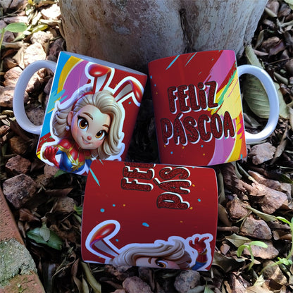 Easter Girls Mug Sublimation Bundle | Cute Female Easter Characters