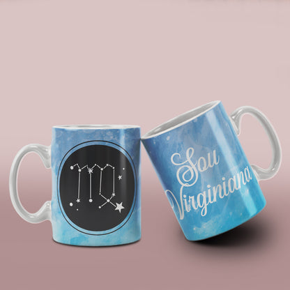 Zodiac Constellation Mug Sublimation PNG Bundle | Watercolor Astronomy Coffee Cup Wrap