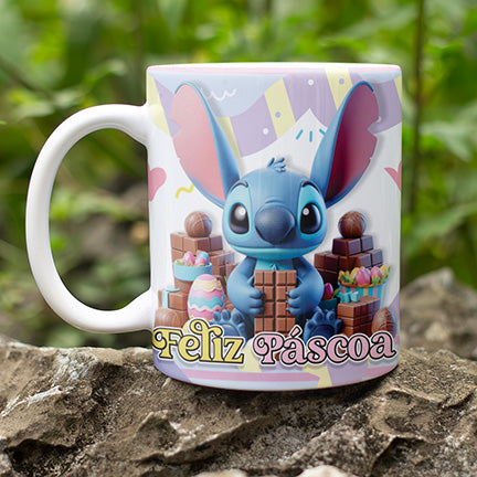 Stitch 3D Easter Mug PNG Bundle | Cute Easter 3D Mug Designs for Sublimation