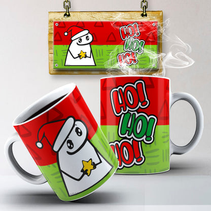 Funny Christmas Flork Mug Sublimation PNG Bundle | Meme Holiday Mug Wrap Template