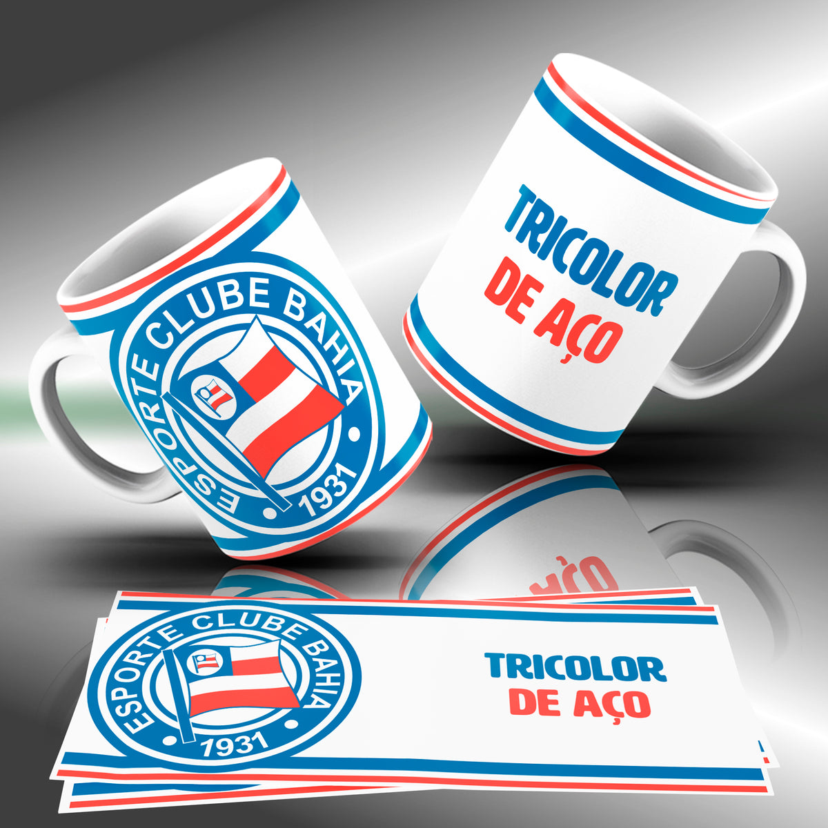 Brazilian Soccer Club Mug Sublimation Designs PNG | Football Fan Coffee Cup Wrap Bundle