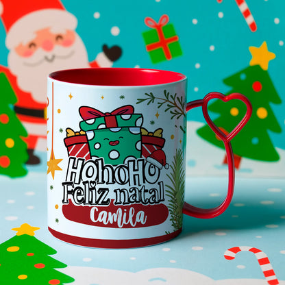 Interactive Kids Christmas Gift | Personalized Name Coloring Mug PNG