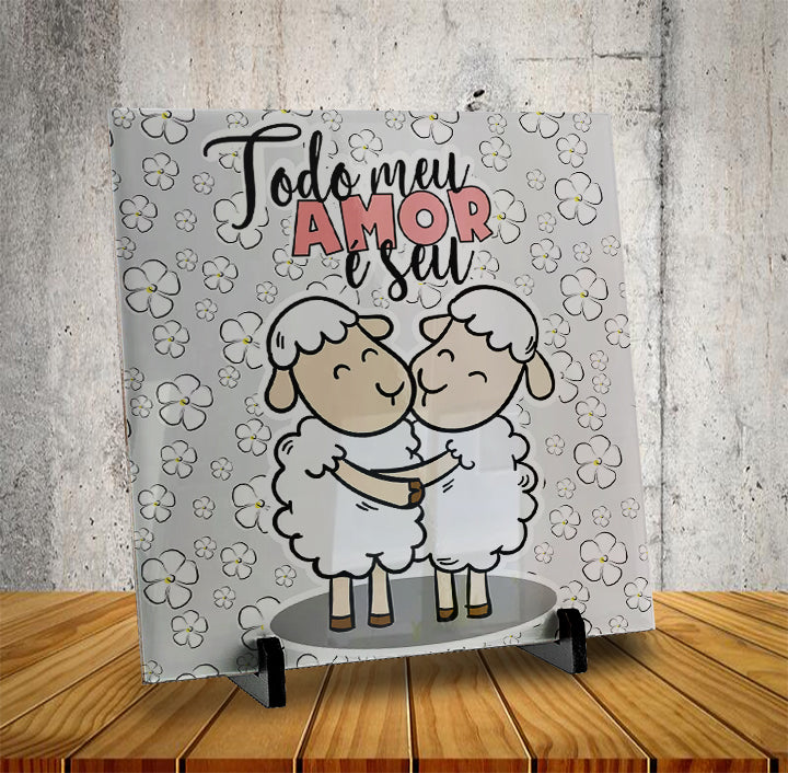 Valentine’s Day Love Quotes Tile Sublimation | Romantic Phrase Design