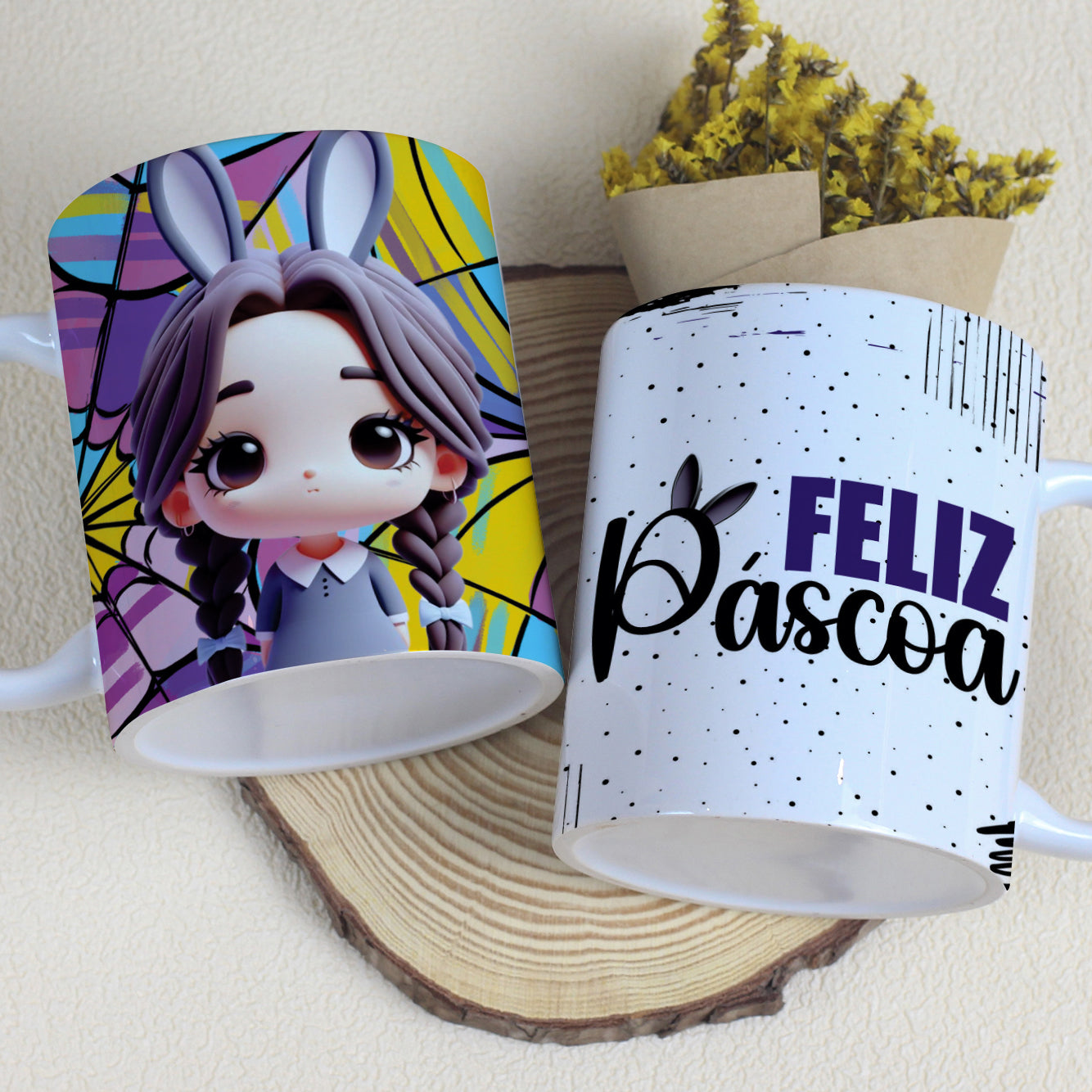 Wandinha Easter Mug Sublimation Bundle | Cute Gothic Easter Designs