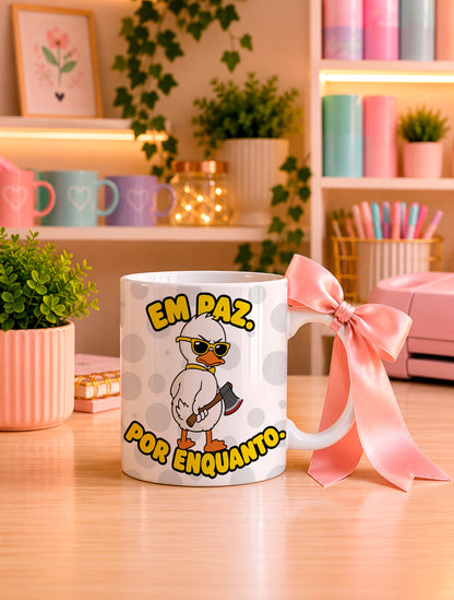 Sarcastic Duck Mug Sublimation PNG Bundle | Funny Portuguese Quotes Coffee Cup Wrap