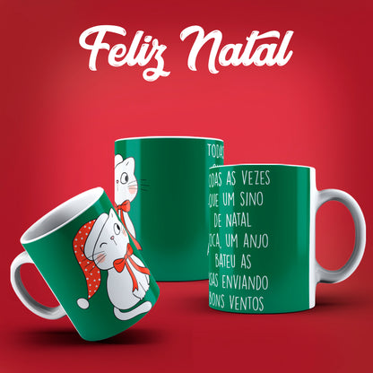 Cute Christmas Mug Sublimation PNG Bundle | Festive Santa Cats Reindeer Elves Coffee Cup Wrap PNG