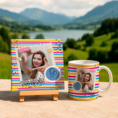 Birthday Photo Mug & Tile Sublimation Designs | Personalized Anniversary Gift