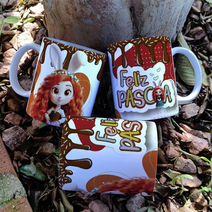 Princess Easter Mug Sublimation Bundle | Cute Royal Easter Designs