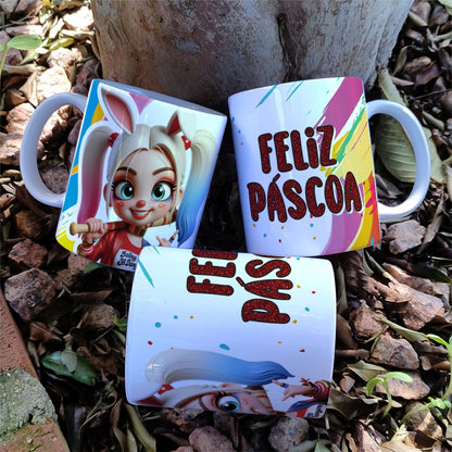 Easter Girls Mug Sublimation Bundle | Cute Female Easter Characters