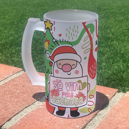 Funny Christmas Beer Mug Sublimation Designs PNG | Holiday Beer Stein Wrap Bundle