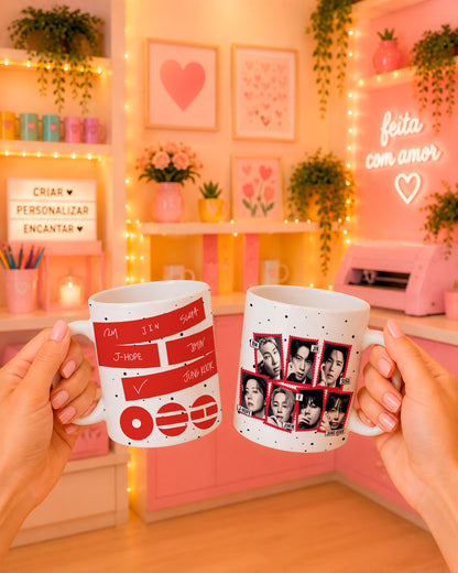 BTS Mug Wrap PNG Bundle | K-pop ARMY Gift Mug Sublimation PNG