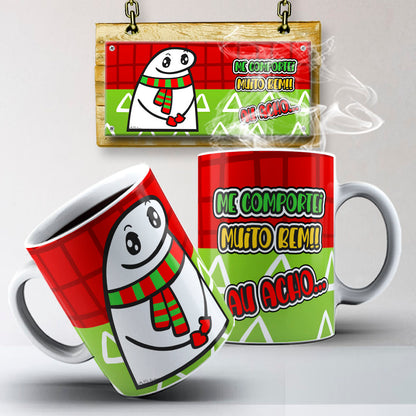 Funny Christmas Flork Mug Sublimation PNG Bundle | Meme Holiday Mug Wrap Template