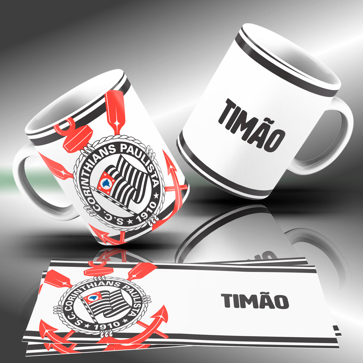 Brazilian Soccer Club Mug Sublimation Designs PNG | Football Fan Coffee Cup Wrap Bundle