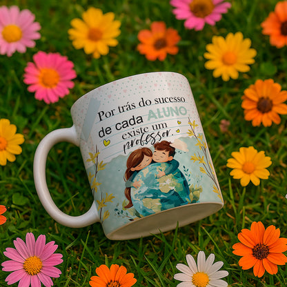 Teacher Appreciation Sublimation PNG Bundle | Portuguese Teacher Mug Wrap and Ceramic Tile Design