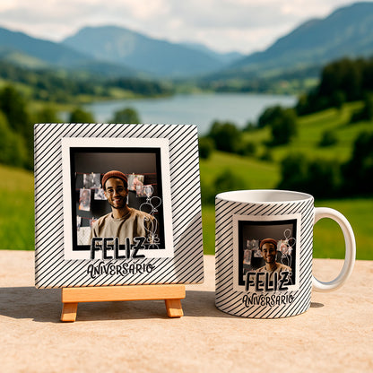 Birthday Photo Mug & Tile Sublimation Designs | Personalized Anniversary Gift