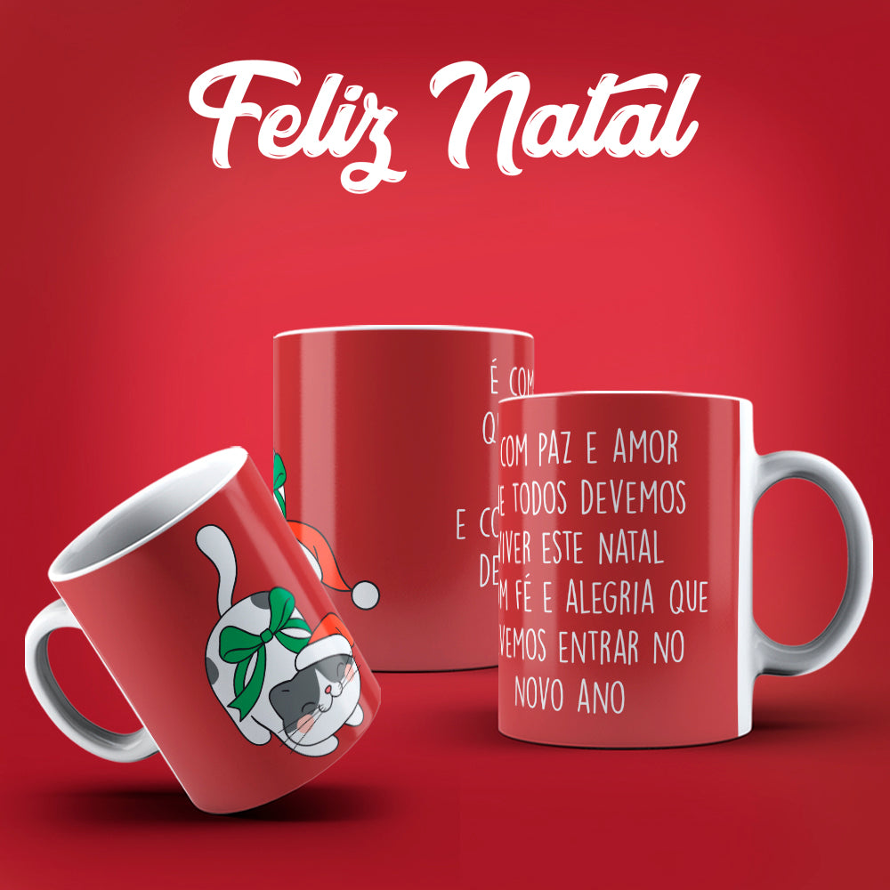 Cute Christmas Mug Sublimation PNG Bundle | Festive Santa Cats Reindeer Elves Coffee Cup Wrap PNG