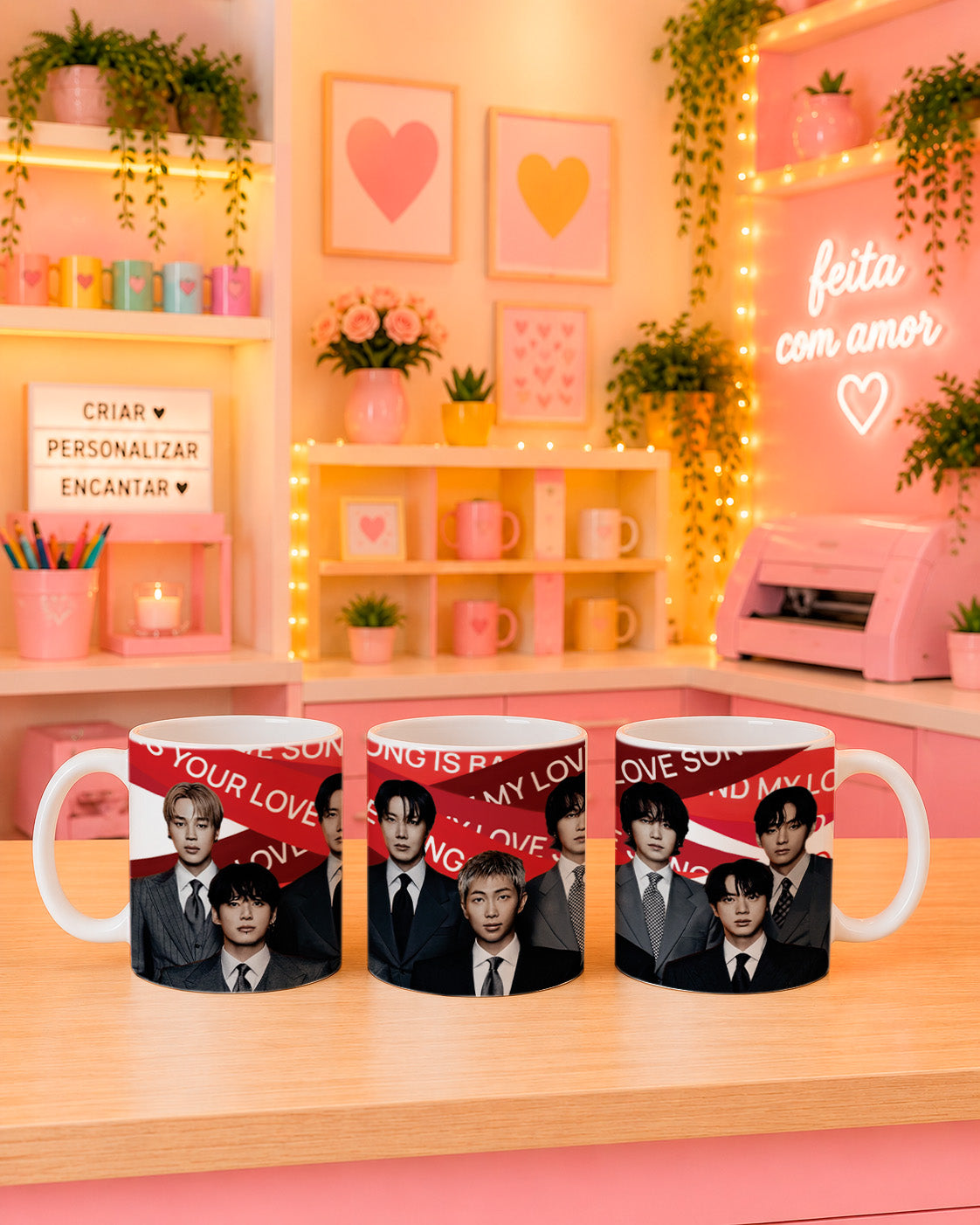 BTS Mug Wrap PNG Bundle | K-pop ARMY Gift Mug Sublimation PNG