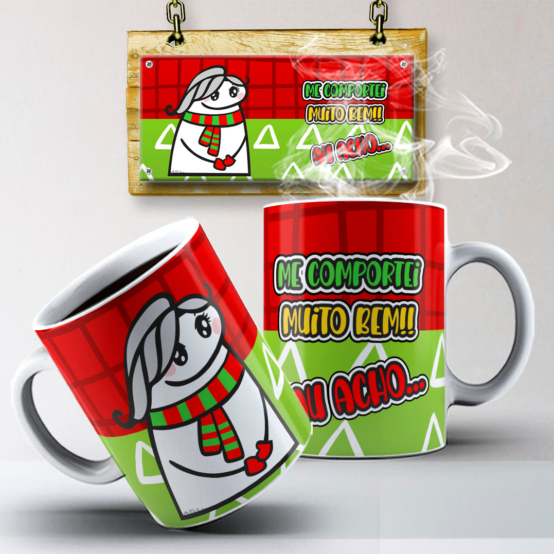 Funny Christmas Flork Mug Sublimation PNG Bundle | Meme Holiday Mug Wrap Template