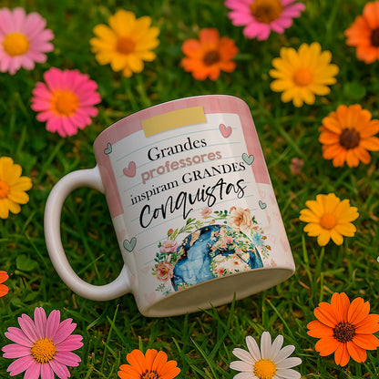 Teacher Appreciation Sublimation PNG Bundle | Portuguese Teacher Mug Wrap and Ceramic Tile Design