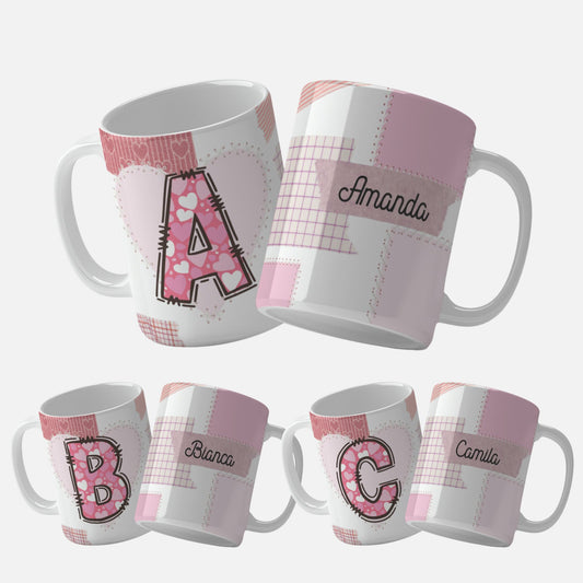 Personalized Initials Mug Designs - 26 Alphabet Designs Set