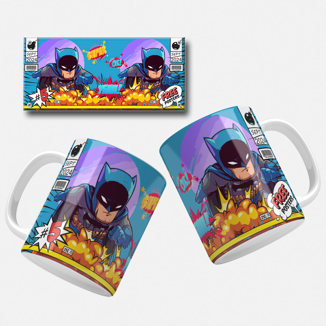 Pop Art Comic Inpired Superhero Mug Wrap Designs