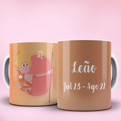 Funny Cartoon Zodiac Mug Sublimation PNG Bundle | Cute Cute Warrior Astrology Coffee Cup Wrap