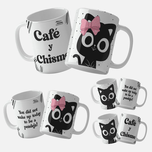 Cafe y Chisme and Pendeja Spanish Mug Wrap