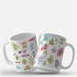 Envoltura de taza con frases en español para el Día de las Madres, decorada con flores y elementos en colores pastel. La mejor mama del mundo. 