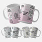 Friendship Quote Mug Wrap Design. A lively mug wrap design adorned with touching friendship quotes and illustrations of friends.