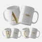 Golden Minimalist Monogram Mug Wrap Designs - 26 Alphabet Designs