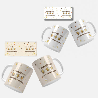 Bee Mug Wrap Templates | Cute Bee Mug Designs