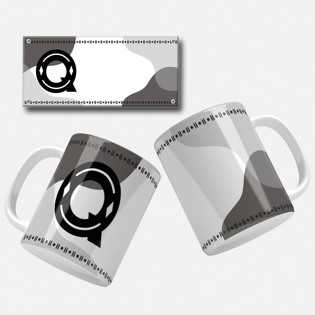 Male Monogram Mug Wrap Designs - 26 Alphabet Set
