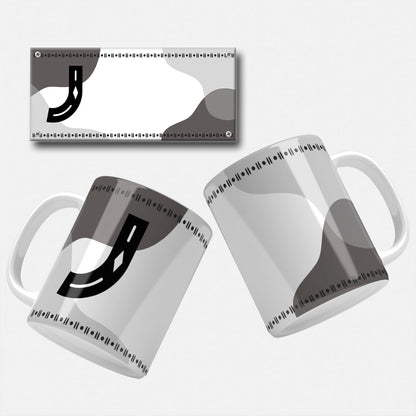 Male Monogram Mug Wrap Designs - 26 Alphabet Set