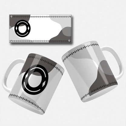 Male Monogram Mug Wrap Designs - 26 Alphabet Set