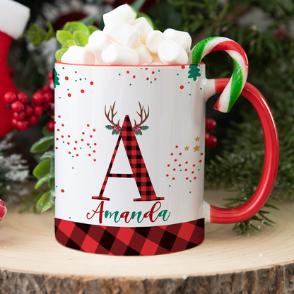 Christmas Alphabet Mug Wrap Set A-Z – 26 Festive Letter Designs for 11oz & 15oz Mugs | XmasSublimation PNG