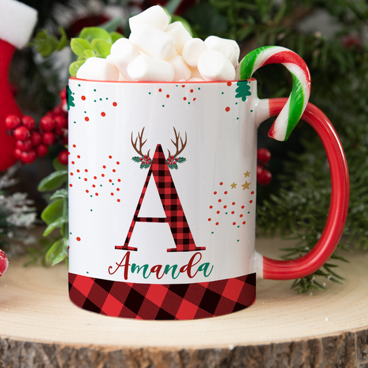 Christmas Alphabet Mug Wrap Set A-Z – 26 Festive Letter Designs for 11oz & 15oz Mugs | XmasSublimation PNG